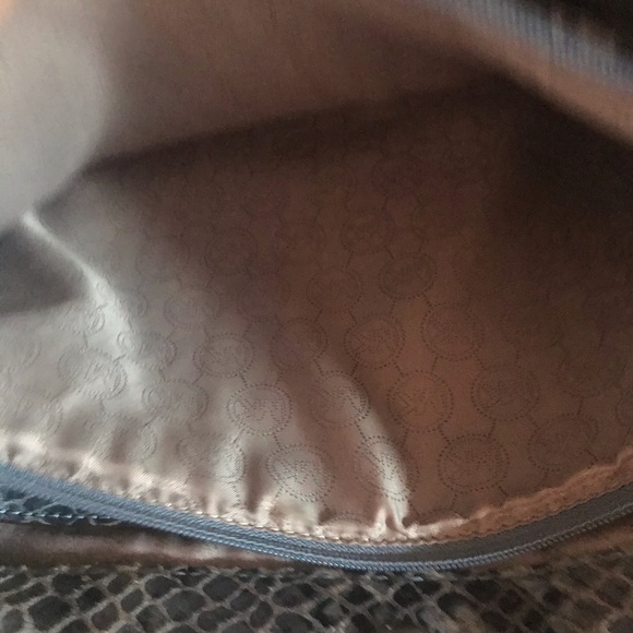 Michael Kors Large Harper Denim Python Blue Tote - Picture 4 of 6